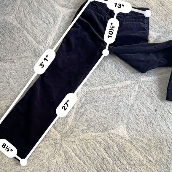 Talbots Navy Blue High Waist, Straight Leg Corduroy Pants size 2P NWT - Picture 13 of 13